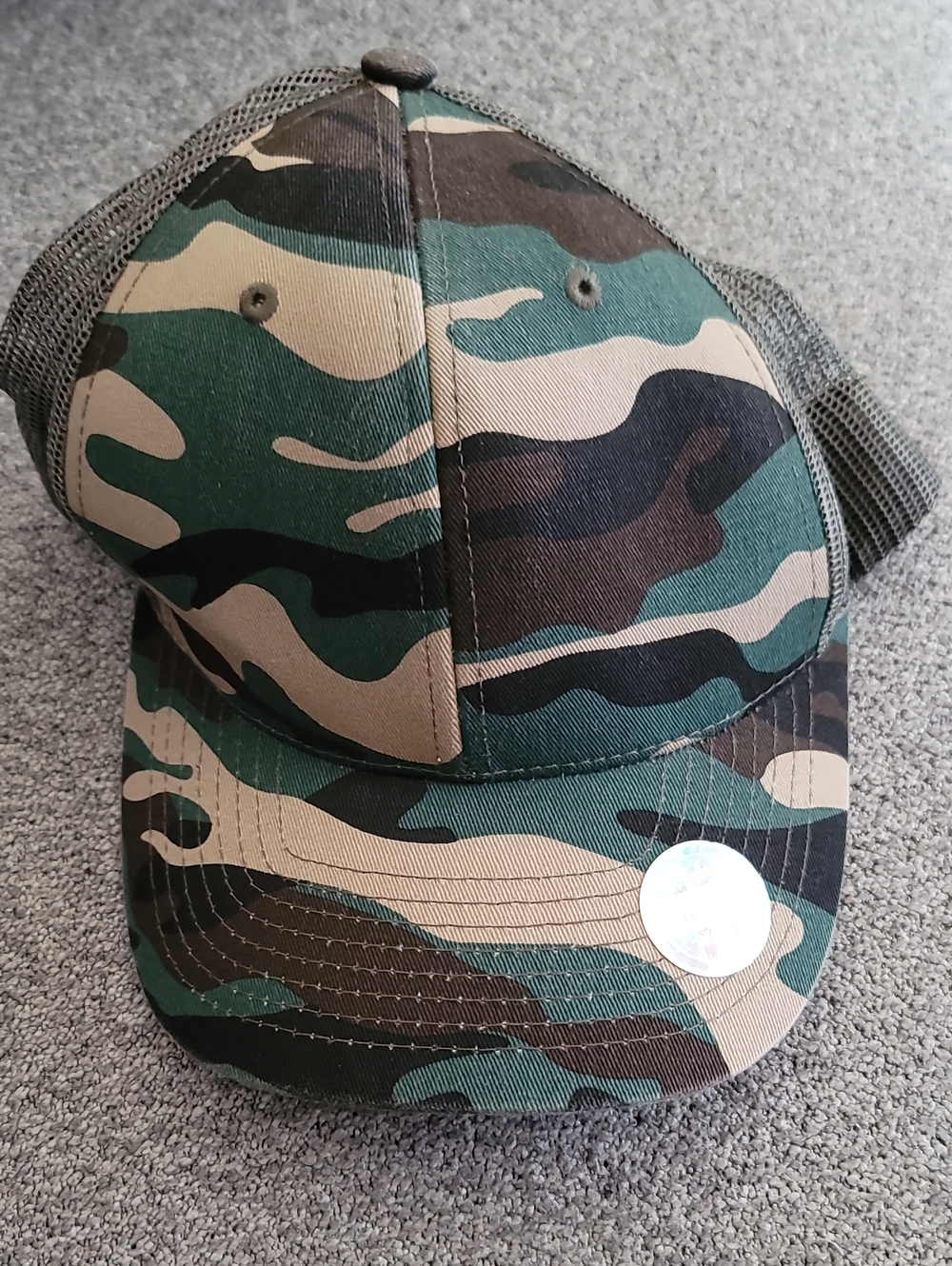 KBETHOS Kids Camo Trucker Hat - Green, Brown & Tan